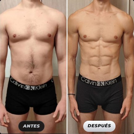 Antes y después de un cliente de Renace Fit